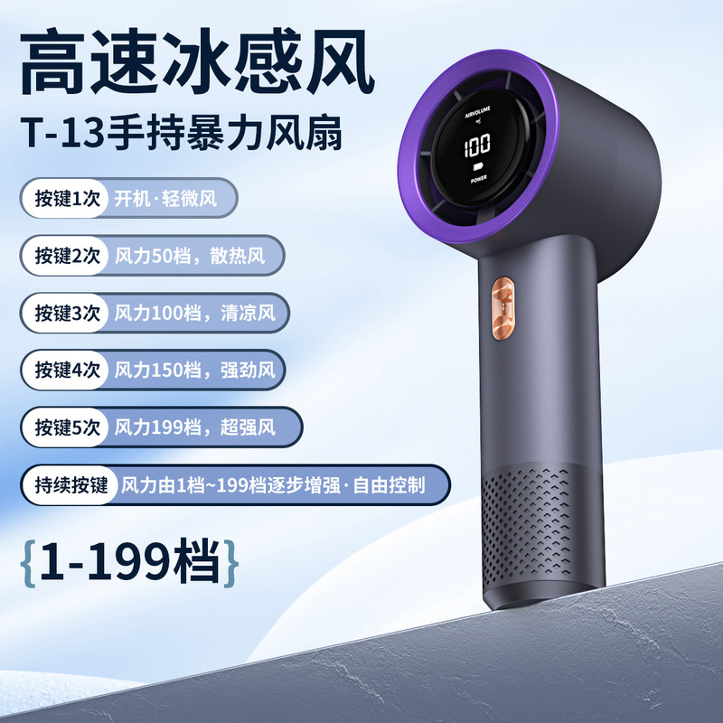 2025 新しいミニ扇風機ハンドヘルドポータブル USB 充電タービン高速小型ファン工場直接供給|undefined