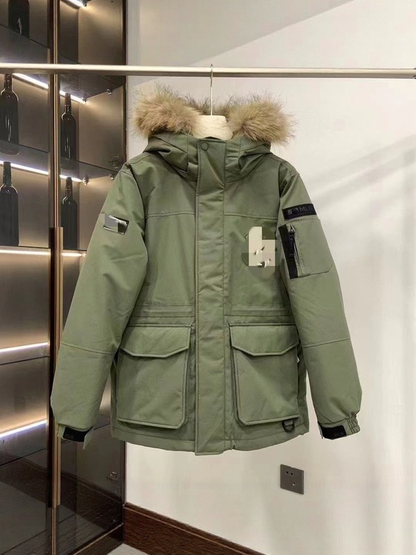 新款纯原洋基队连帽NY羽绒服女中长款加厚保暖大毛领工装冬季外套|undefined