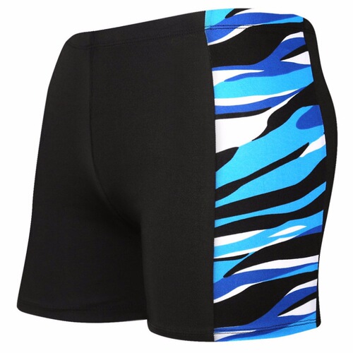Boxer men's swimming trunks hot spring large size milk silk adult printed hot spring pants printed beach swimming trunks factory