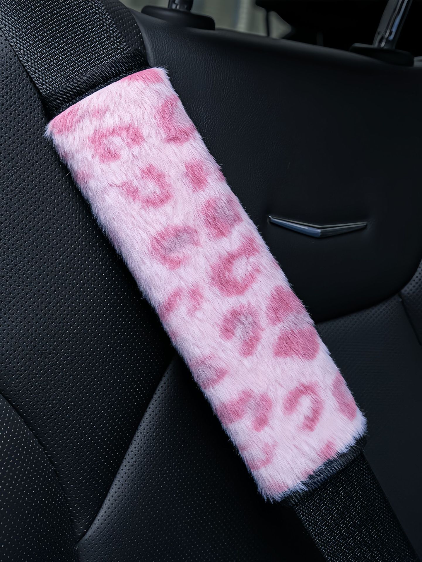 Cross-Border Amazon Hot-Selling Car Leopard Print Shoulder and Neck Protector Seatbelt Decoration Winter Warm Cover