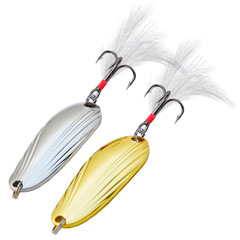 Weihe Luya fishing bait iron flake bait fake bait sequins 3g/5g with three hooks tied with hair Weihai fishing gear mixed batch