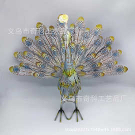 跨境新品 Metal peacock statue孔雀雕像装饰 户外庭院摆件