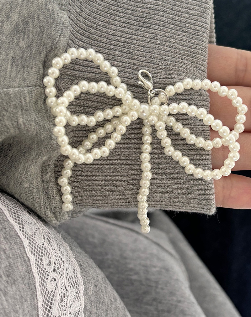 Südkorea Perl Schongschnalle Schleifenanhänger Perlschnouer Schongaccessoiren Schongblummenschnalle Turnschong Dekorativ Hoeraccessoiren fir Fraen_voghion.com