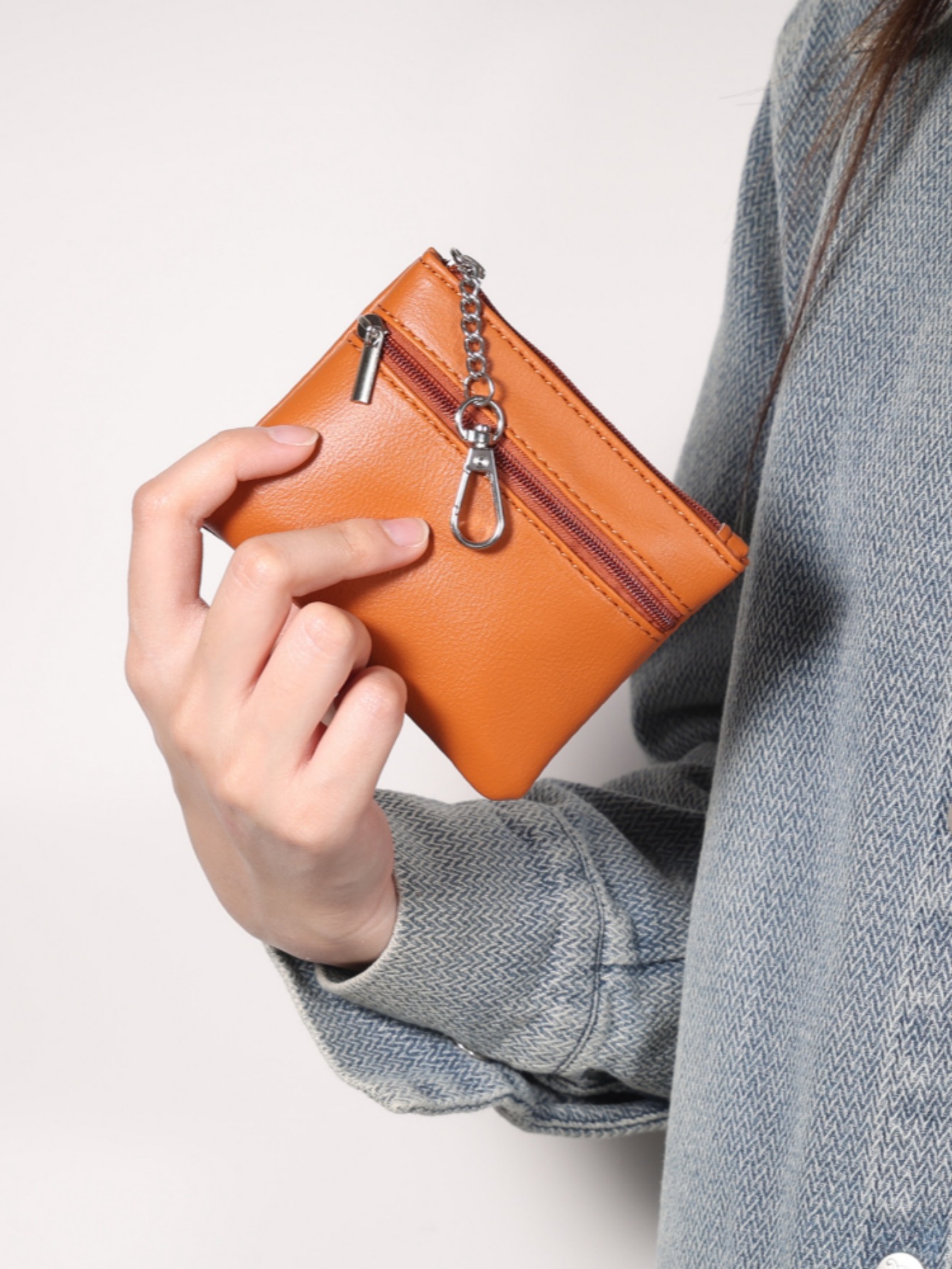 Bolso bolso de cambio bolso de llaves colgante bolso de monedas bolso de llaves bolso de tarjetas bolso de cremallera suave color macaron