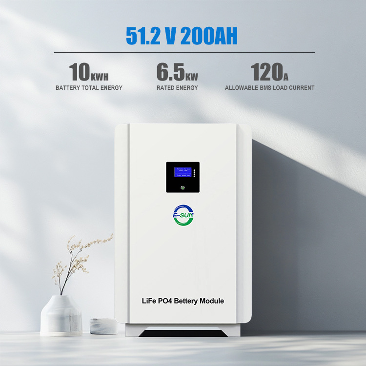 Batería de almacenamiento de energía de fosfato de hierro y litio de 51.2V 100Ah/200Ah/280Ah Gran capacidad 5 grados 10 grados 15 grados pueden