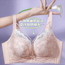 232蕾丝文胸女性感小胸聚拢刺绣无钢圈防下垂调整型内衣批发新款