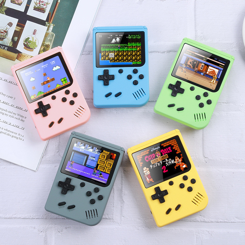 500-in-1 Classic Mini Handheld Console for Children and Students, Nostalgic Toy, Cross-Border Popular Macaron Handheld Game Console
