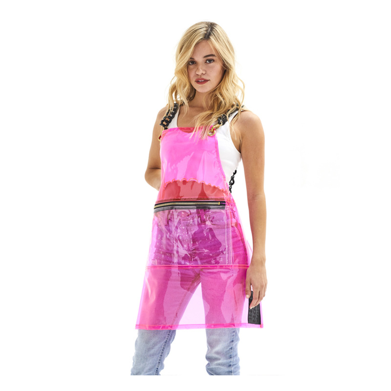 Delantal de TPU transfronterizo impermeable y a prueba de aceite, delantal de pintura artística, delantal de chef, barbero, ropa de trabajo para productos acuáticos, delantal de cocina