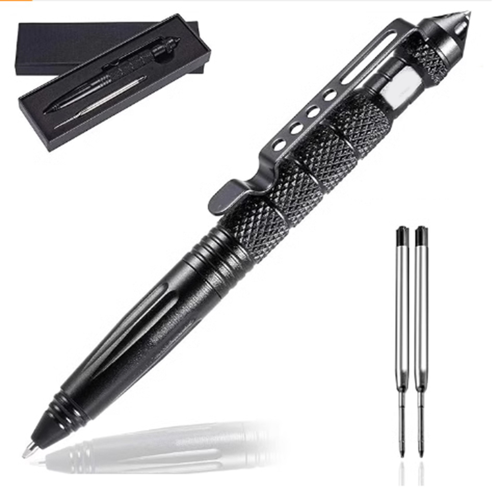 Autodefensa al aire libre B2 Cabeza de Acero de tungsteno pluma de defensa táctica EDC multi-función especial guerra pluma al aire libre ventana rota supervivencia firma pluma