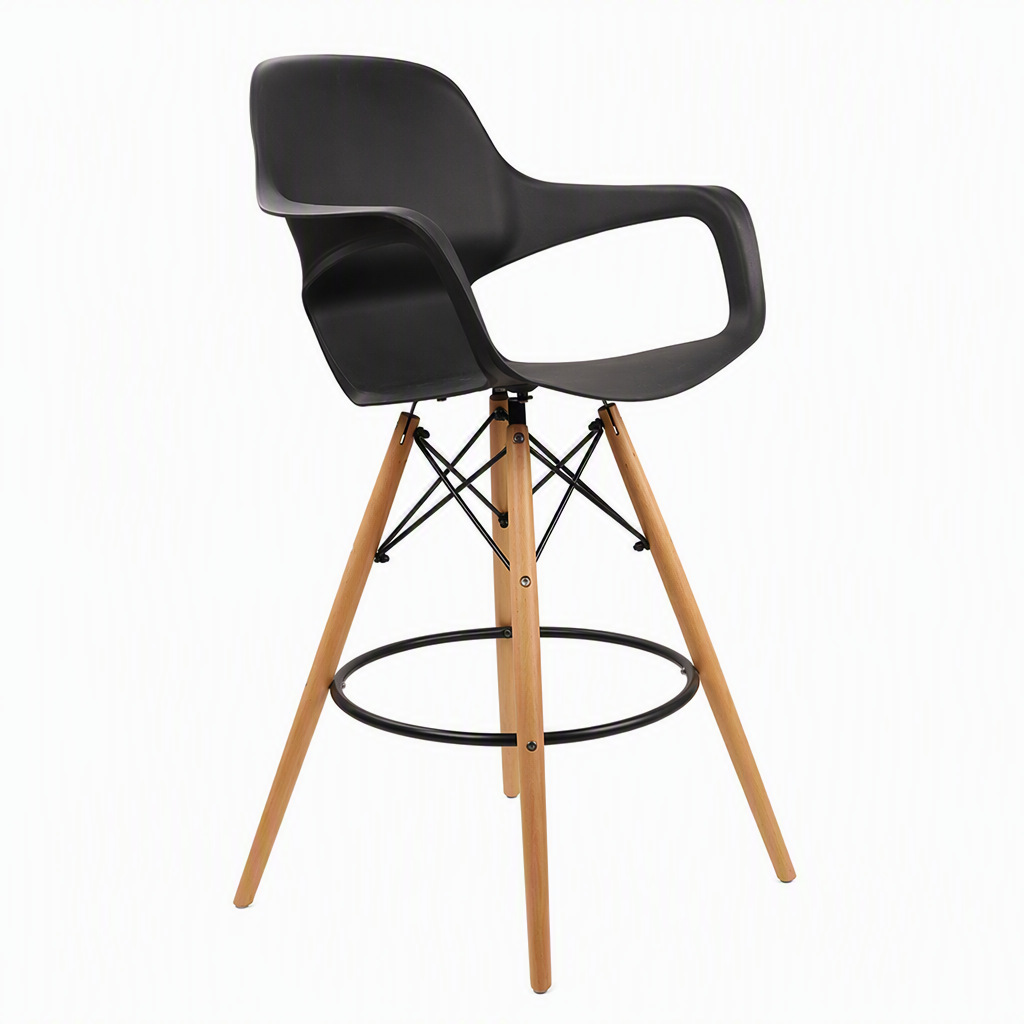 Silla de Comedor de Plástico con Reposabrazos Giratoria para Comedor y Playa