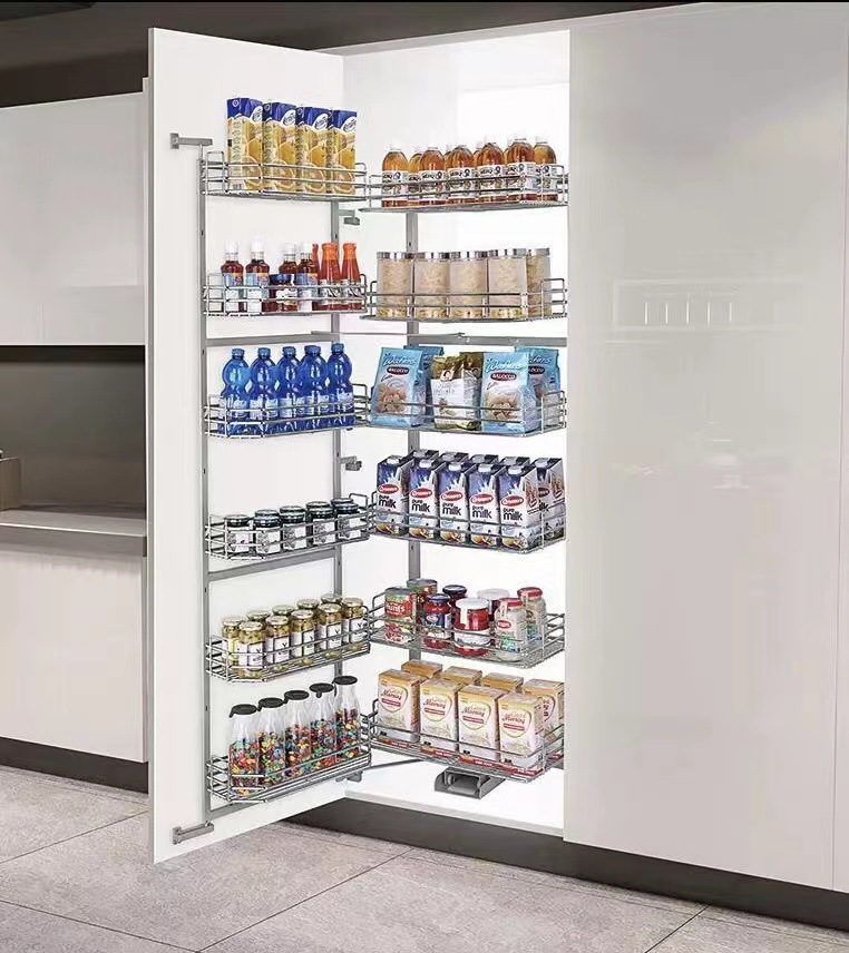 Cesta extraíble continua de alto gabinete persa alto gabinete de acero inoxidable Alto Gabinete gran monstruo merienda Almacenamiento de vinculación Cesta extraíble de alta profundidad