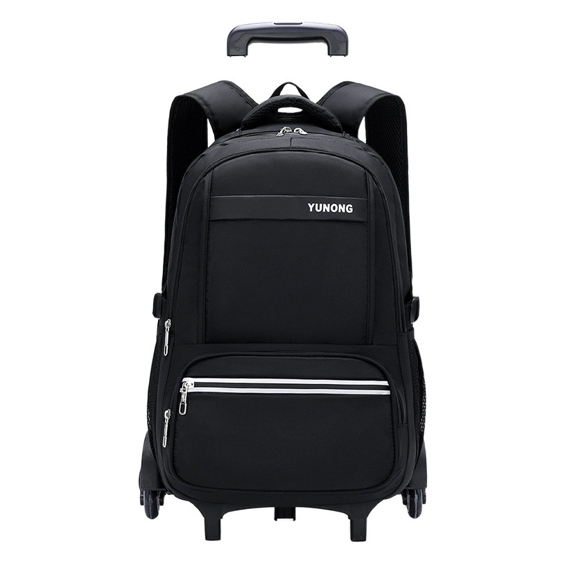 Una pieza de entrega de pescado natural mochila de gran capacidad de seis ruedas escalera estudiante de escuela primaria y secundaria mochila imprimible LOGO