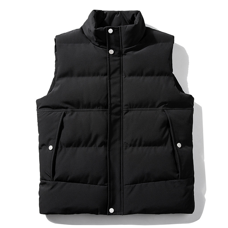 Chaleco de comercio exterior transfronterizo para hombres otoño y invierno 2024 nuevo estilo coreano abrigo de cuello vertical abrazadera de algodón de pluma gruesa hombro caliente