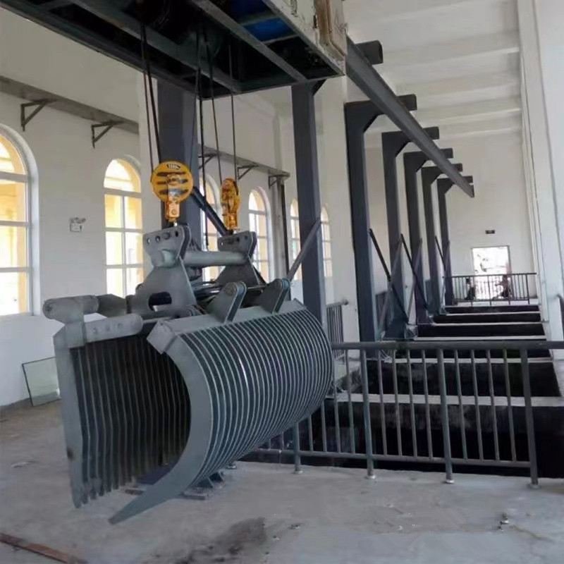 供应移动抓斗式液压悬挂格栅清污机不锈钢清污栅河道污水机械设备