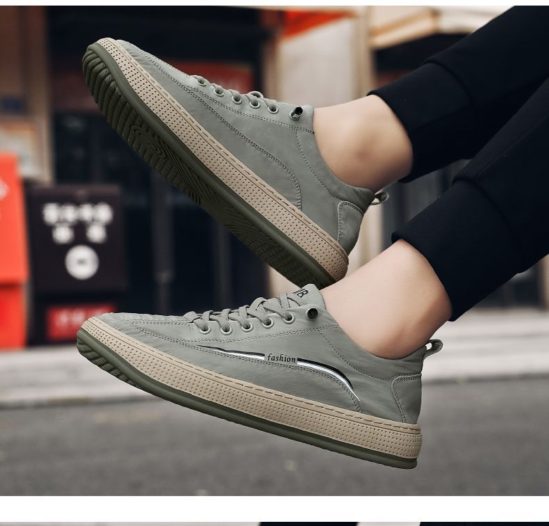 Men's shoes 2023 Spring New trend Men's casual shoes Fashion sports shoes Simple and comfortable Canvas board shoes_voghion.com
