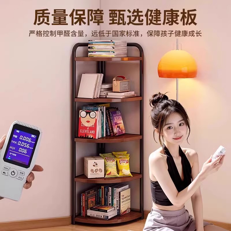 Estante de libro piso de pared estante de esquina sala de estar dormitorio esquina de pared estante de exhibición de almacenamiento de esquina armario de esquina armario de esquina