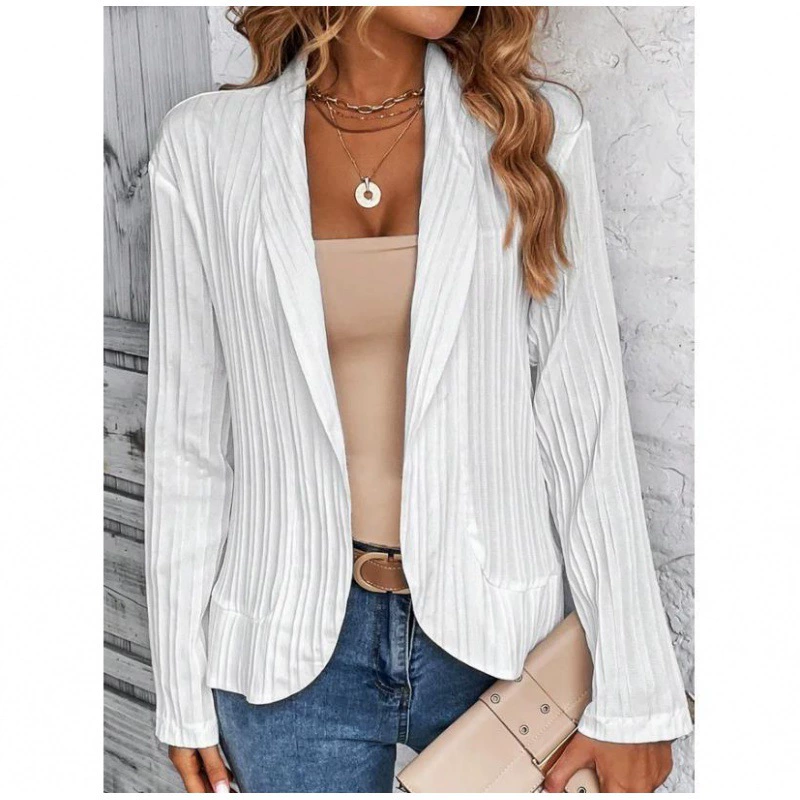 2023 трансграничная Европа и Америка Amazon Лето Внешняя торговля новый однотонный удобный тонкий кардиган с длинным рукавом тонкое женское пальто