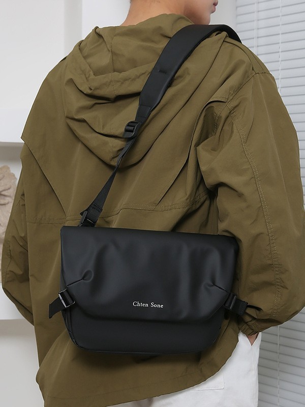 Bolso bandolera cruzado para hombre, estilo moderno, casual, funcional, versátil, a la moda, impermeable.