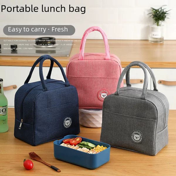 Lunch Bag for work aluminum foil insulation bag portable lunch bag thickened simple lunch bag fashion lunch box bag for going out