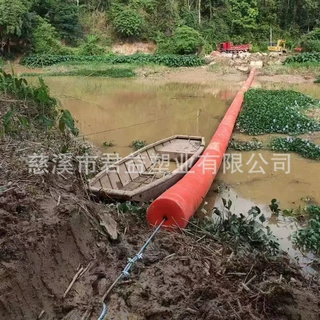 城区内河入河口拦船索浮排 湖面施工区域防污带浮体 PE浮筒