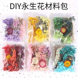 天然永生花混合干花假花仿真花手工diy自制团扇贴画滴胶浮游花材