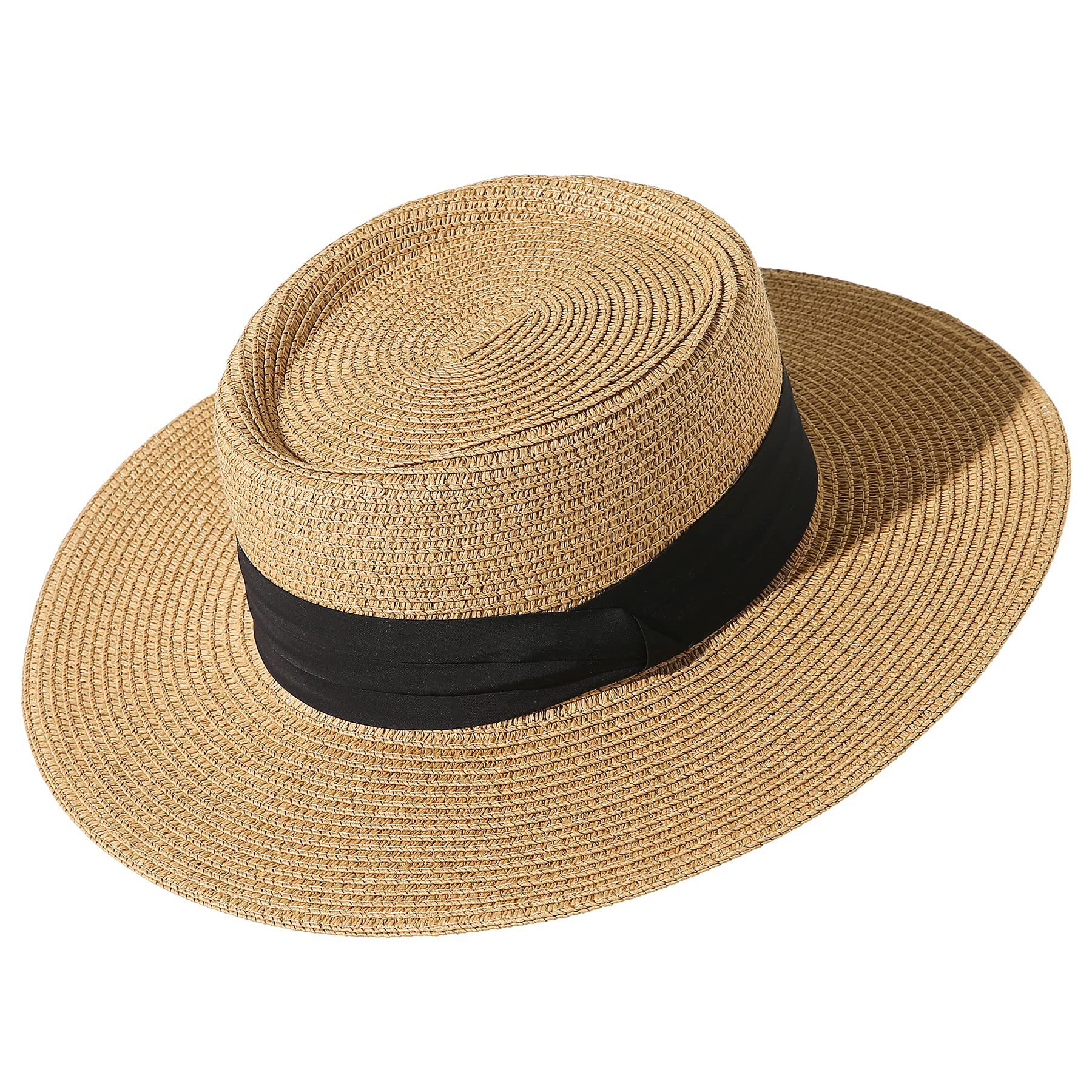 Femmes De Base Hawaïen Vacances Couleur Unie Bord Court Chapeau De Soleil display picture 6