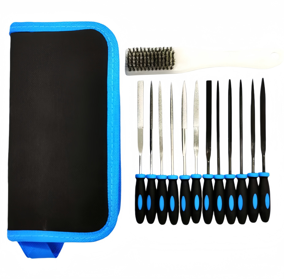 Productos TRANSFRONTERIZOS DE VENTA RÁPIDA Amazon Juego de archivos de plástico de 13 piezas con kit de traje de combinación de cepillo de limpieza entrega de una pieza