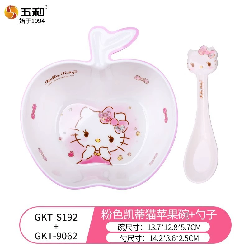 Детская мультяшная миска, ёмкость 400 мл, детские рисунки (Hello Kitty, B.Duck, Unicorn)