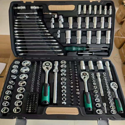 Mühərrik tənzimləmə alətləri | Set Ratchet Wrench Socket - 216-piece-set-with-galvanized-green-handle