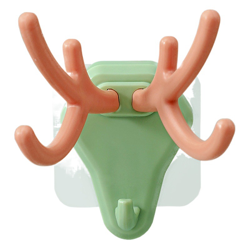 Lindo nuevo gancho pegajoso de asta gancho sin costuras llave pegajosa gancho puerta de la cocina gancho trasero baño inodoro colgante de pared