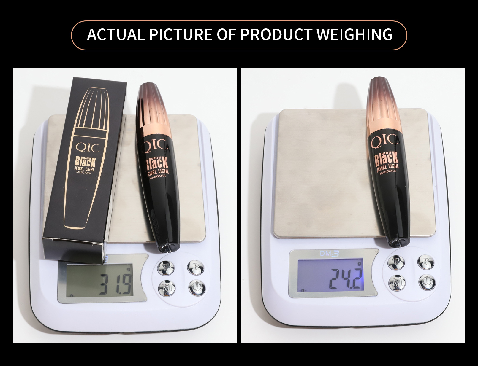 QIC Cini Color Plump 4D Mascara is a long, thick, curling, non-smudging, waterproof Mascara for cross-border makeup Specification drawing