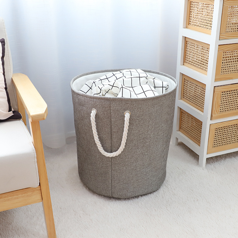 Cesta de ropa sucia de tela gruesa personalizada transfronteriza gran capacidad de cesto de lavandería plegable cubo de almacenamiento de ropa sucia de dormitorio doméstico