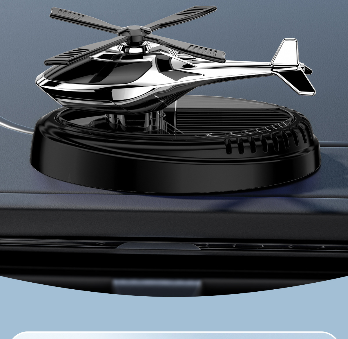New Solar Helicopter Aromatherapy Car Perfume Center Console Rotating Fragrance Long-Lasting Fragrance Fragrance Ornaments