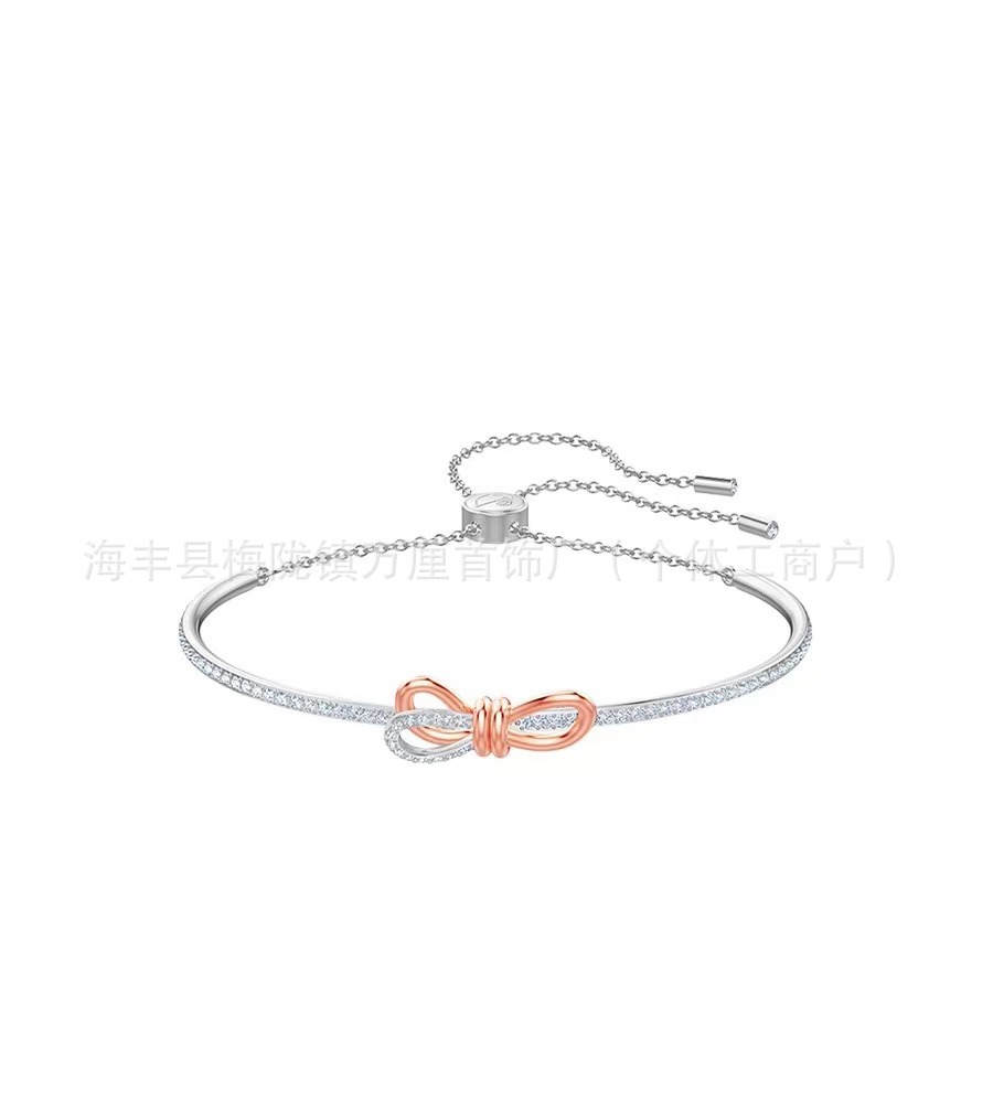 蝴蝶结手镯【白金色】