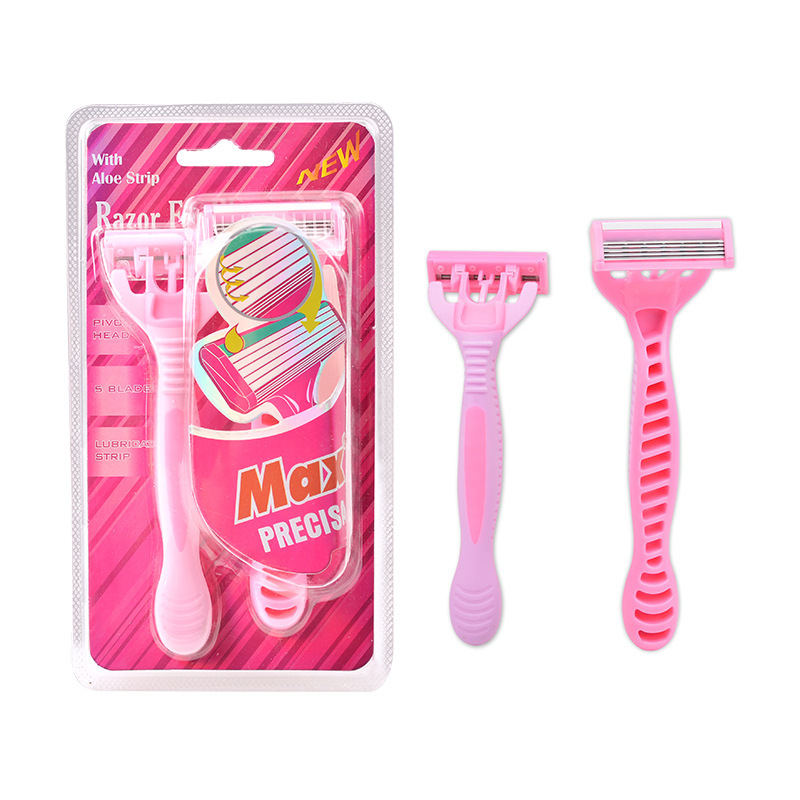MAX fabricante cuchillo de afeitar de cinco capas de las mujeres cuchillo de afeitar manual desechable cuchillo hueco cabeza de cuchillo de depilación axila privada