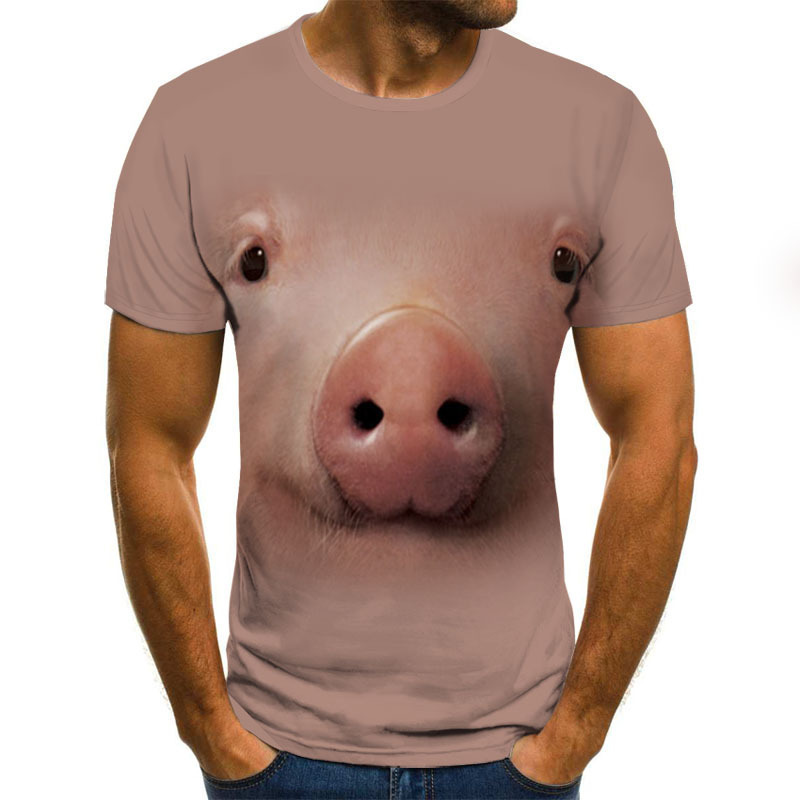 メンズtシャツ3Dデジタルプリント半袖チンパンジー|undefined