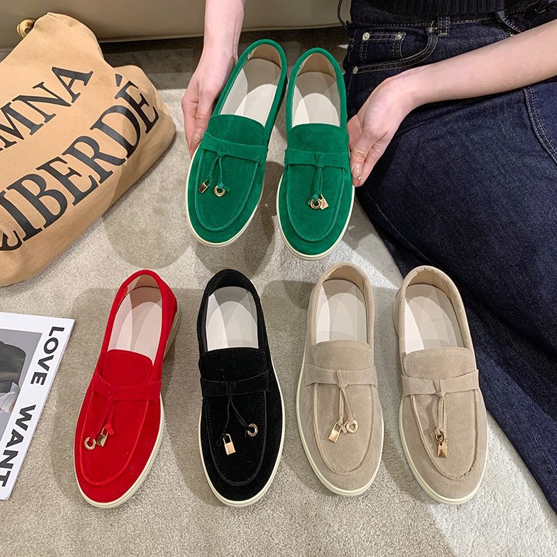 Doudou's New Sweet Flats Shoes Autum Slip-On Popular Lazy Shoes Loafers Women's Shoes Large Size 41-43