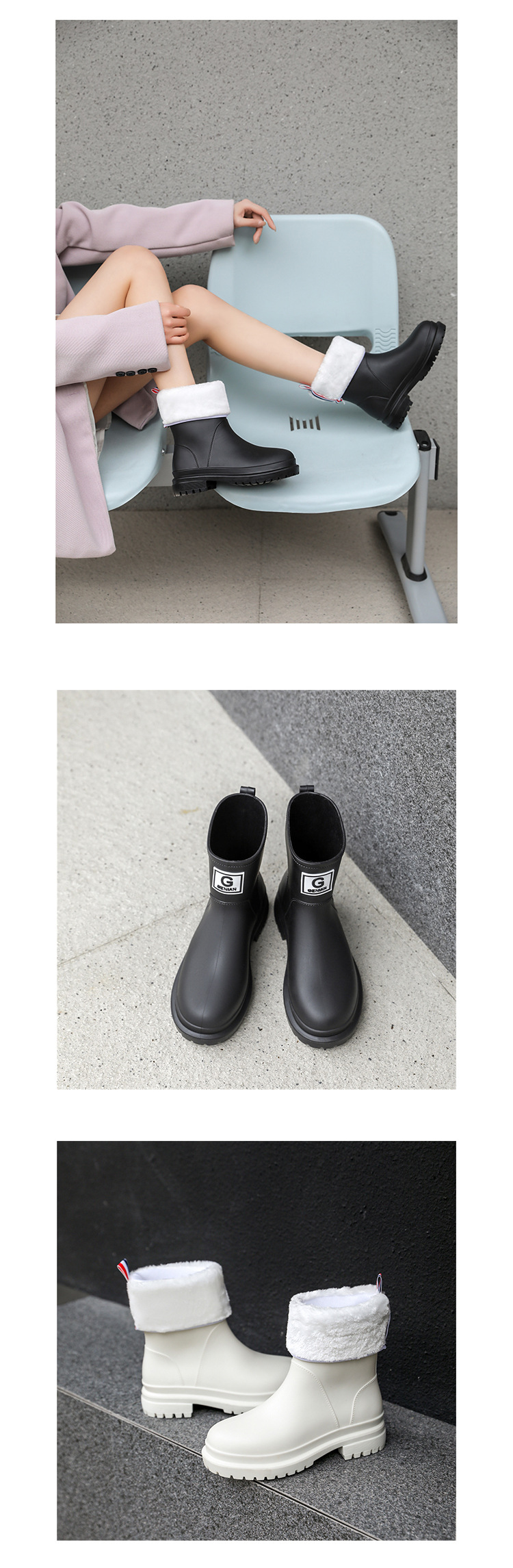 FDesigner boots Martens boots martin  women sneakers black white leather short booties winter snow outdoor warm shoes_voghion.com