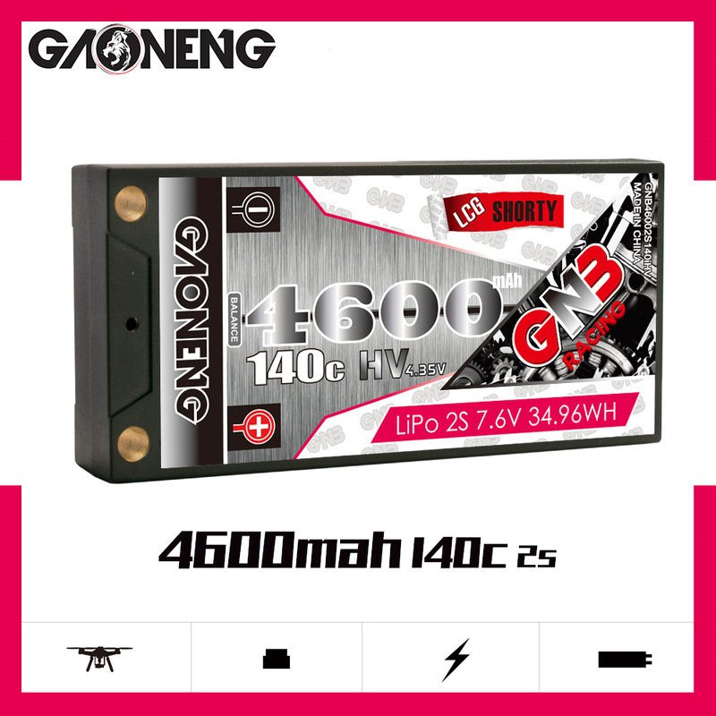 GNB high energy 4600mAh 2s 7.6V 140C1/12 drift racing Big Foot off-road hard shell lithium battery HV GNB high energy 4600mAh 2s 7.6V 140C1/12 drift racing Big Foot off-road hard shell lithium battery HV