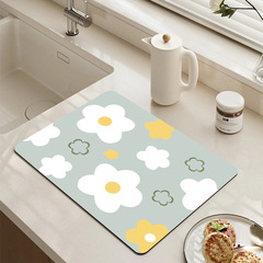 小清新水槽洗漱墊廚房瀝水墊防滑硅藻泥軟墊浴室衛生間乾燥吸水墊