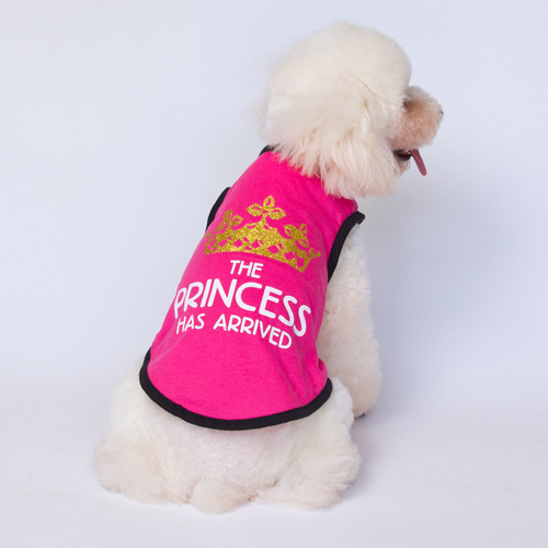 New dog clothes wholesale princess crown cotton vest pet clothes manufacturer supply-BX0015