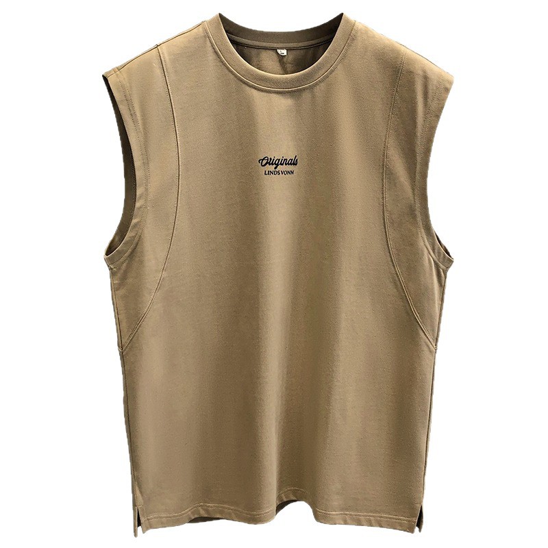 Men's Summer Sleeveless T-Shirt Casual Loose Fit Vintage Graphic Print Muscle Tank Top For Gym Streetwear_viptrois.com