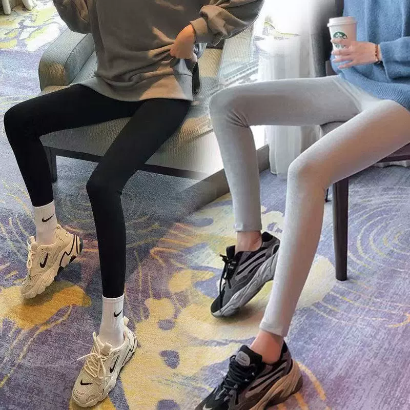 秋裤女内穿薄绒打底裤外穿莫代尔显瘦修身薄款紧身保暖裤光腿