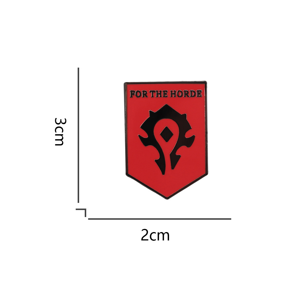 World of Warcraft for the Horde Slogan Badge Game Brooch Peripheral Player Fan Gift Collection Backpack Accessories
