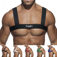 PUMP！时尚肩带背带男胸带性感男狂欢派对健身秀肌肉胸带PU5502