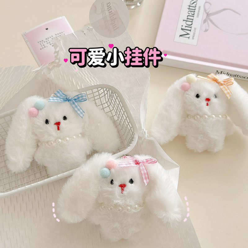Cute Plush Bunny Doll Pendant Cartoon Milk Hoo Long Ear Rabbit Girl Bag Key Hanging Doll Cute Plush Bunny Doll Pendant Cartoon Milk Hoo Long Ear Rabbit Girl Bag Key Hanging Doll