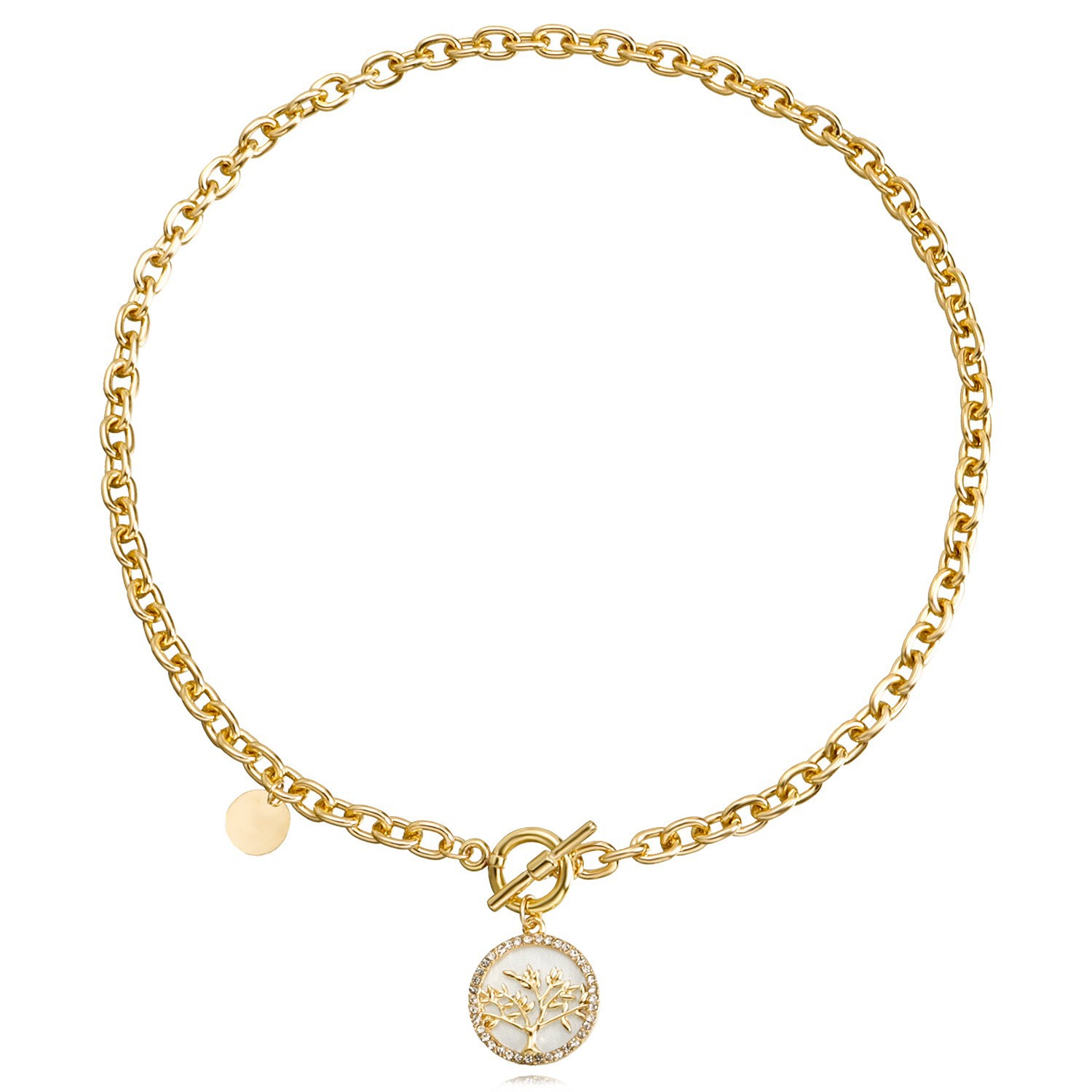 24g Weight Gold Plated Plating Material Necklace Classification Alloy Chain Material 1 Piece Quantity Daily Occasion Alloy Material Solid Color Pattern Women'S Gender Plating Design Simple Style Style Simple Style Solid Color Alloy Plating Gold Plated Women's Necklace