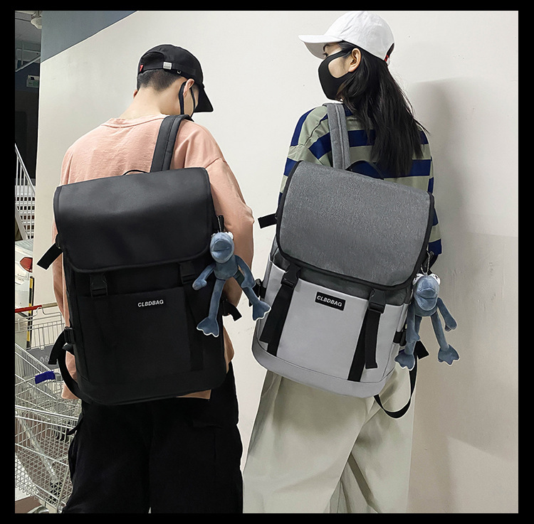 Backpack Korean Fashion Rucksack College Student School Bag Trend Travel Bag Computer Bag display picture 4