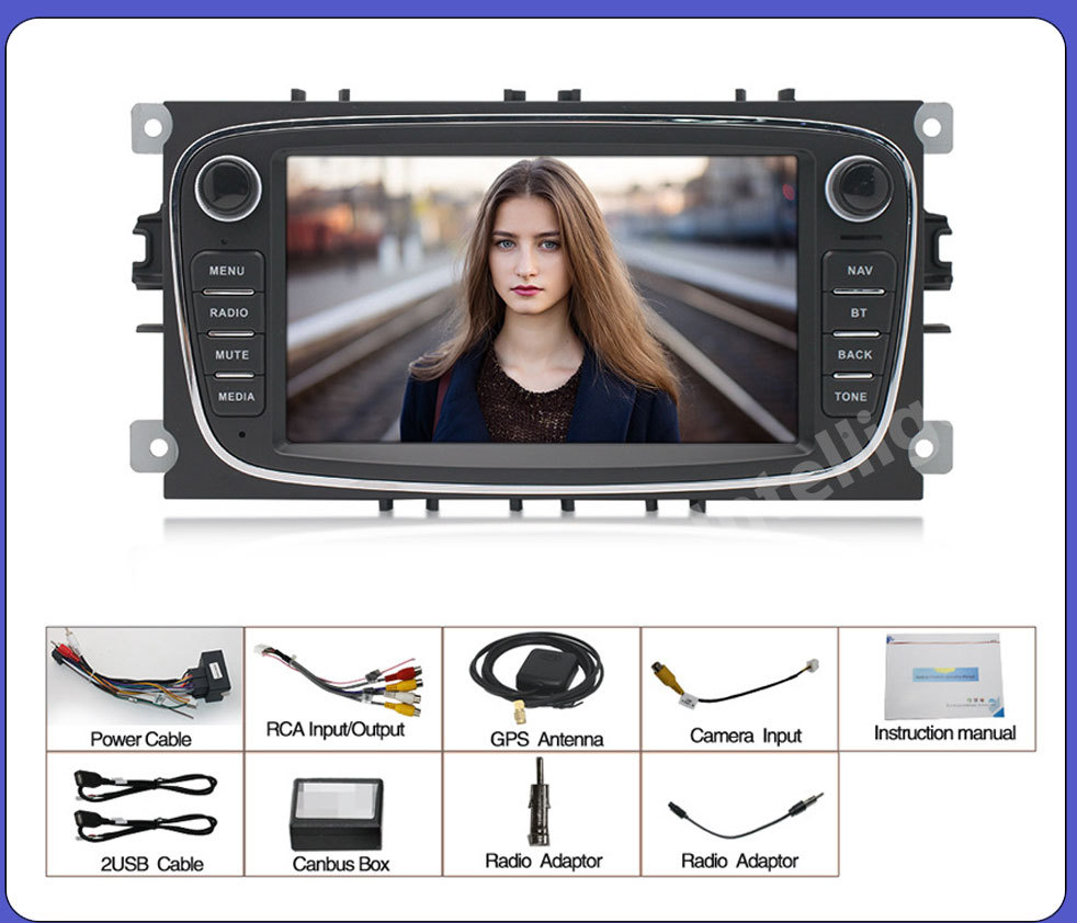 Suitable for Ford Focus 7-inch Android Smart GPS Car Navigation Bluetooth MP5 Player Carplay