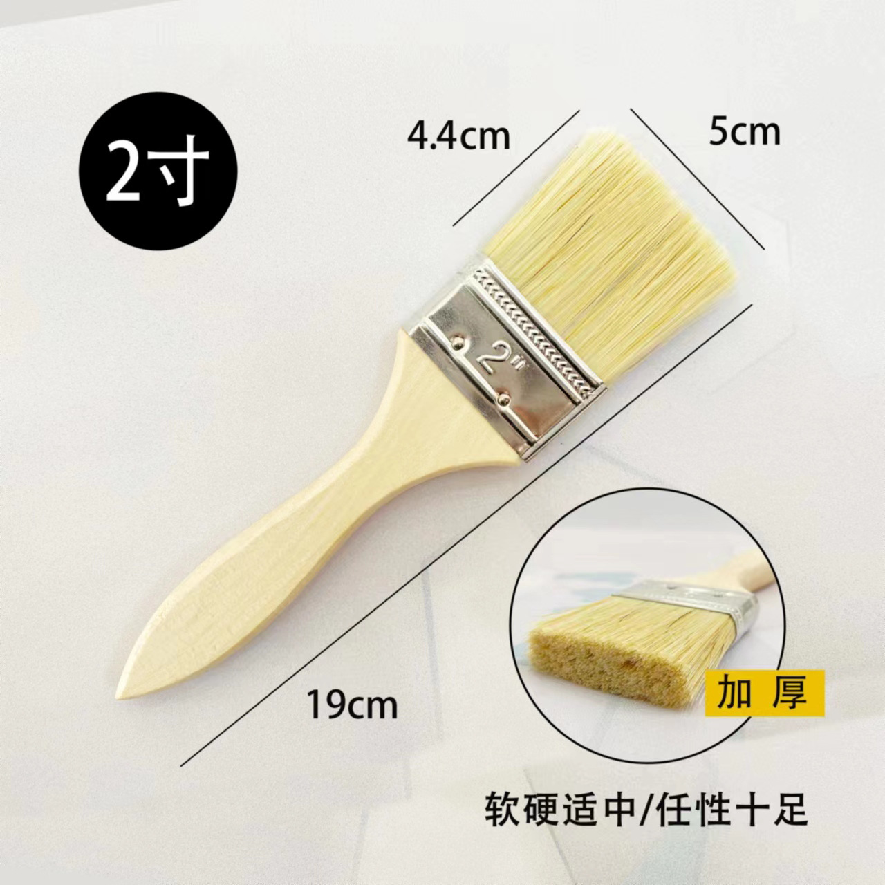 Cepillo de cerdas de cerdo con mango de madera, cepillo para barbacoa, cepillo de limpieza marina grueso para eliminar el polvo, cepillo pequeño para pintar y decorar, venta al por mayor del fabricante